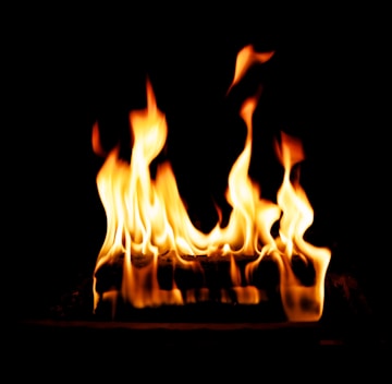 fire on firepit