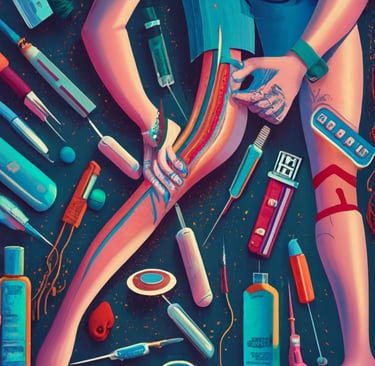 a person with a knife and a knife in their hands
